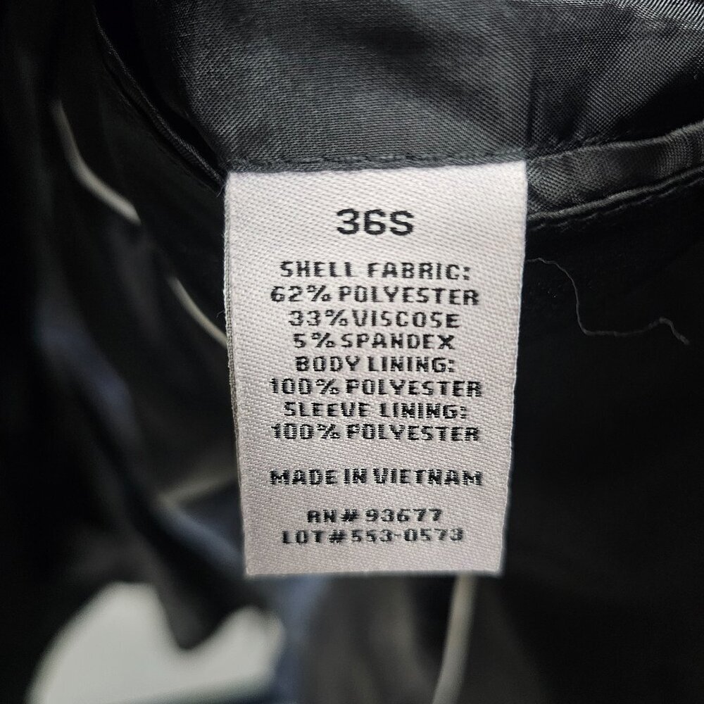 J. Ferrar 36S Black Solid 1-Button Sport Coat Blazer Jacket T125 - Picture 11 of 11